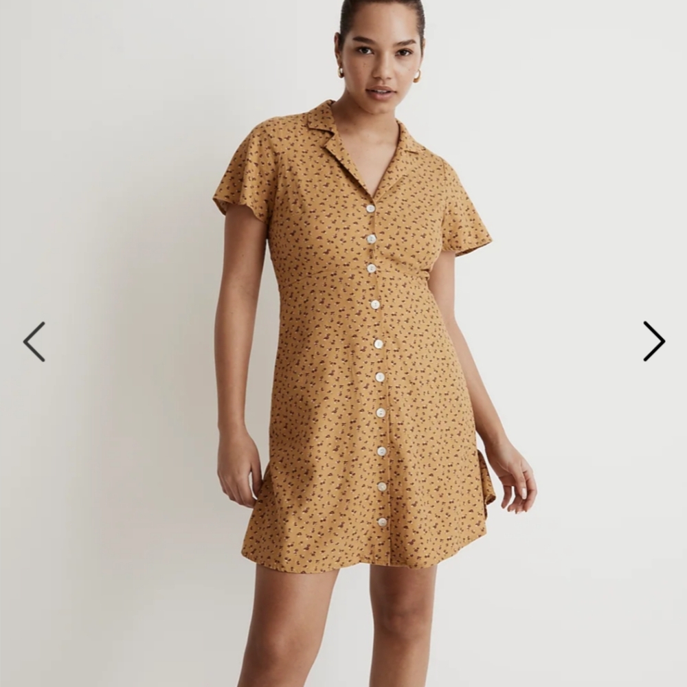 Madewell Kacie mini shirtdress in bitsy bouquet